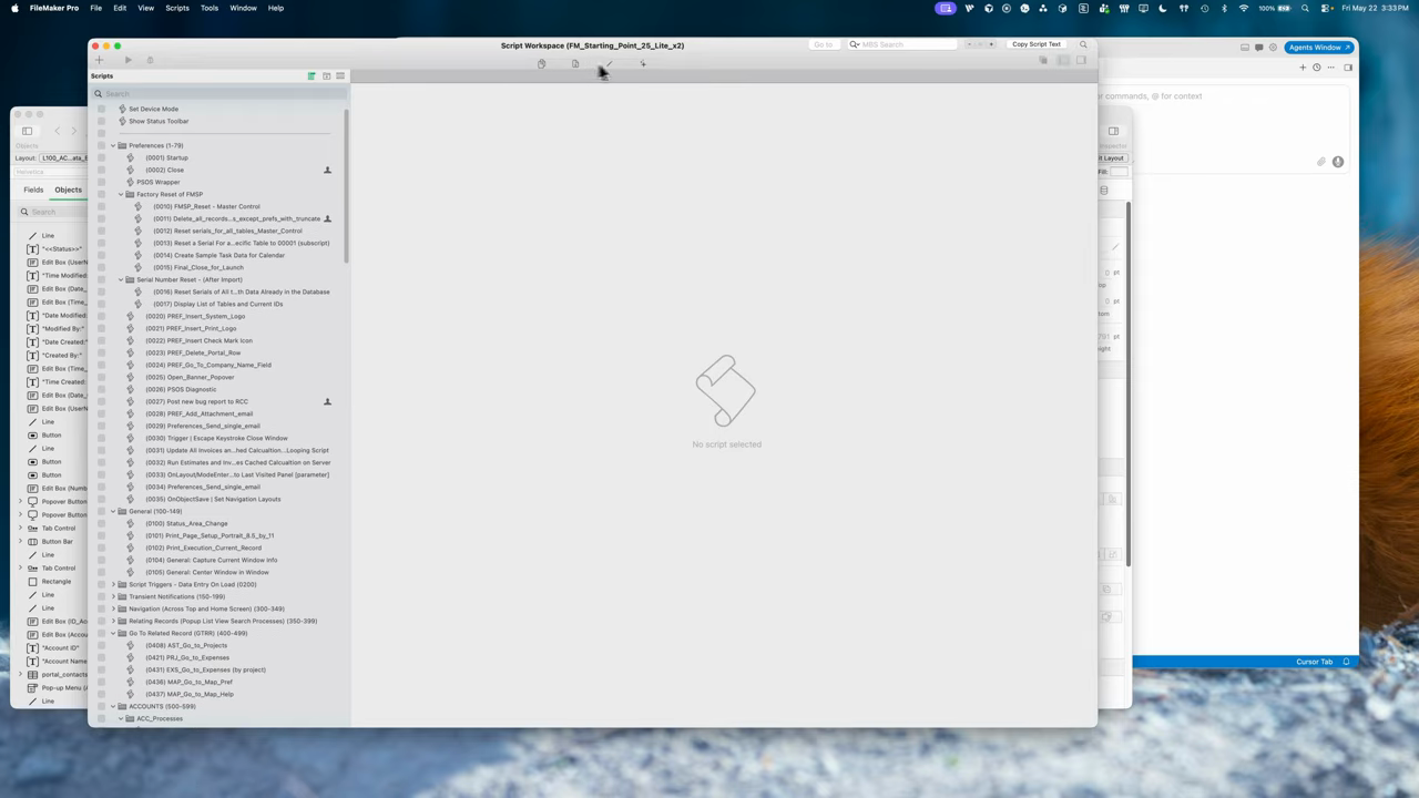 Genie: Script Workspace buttons