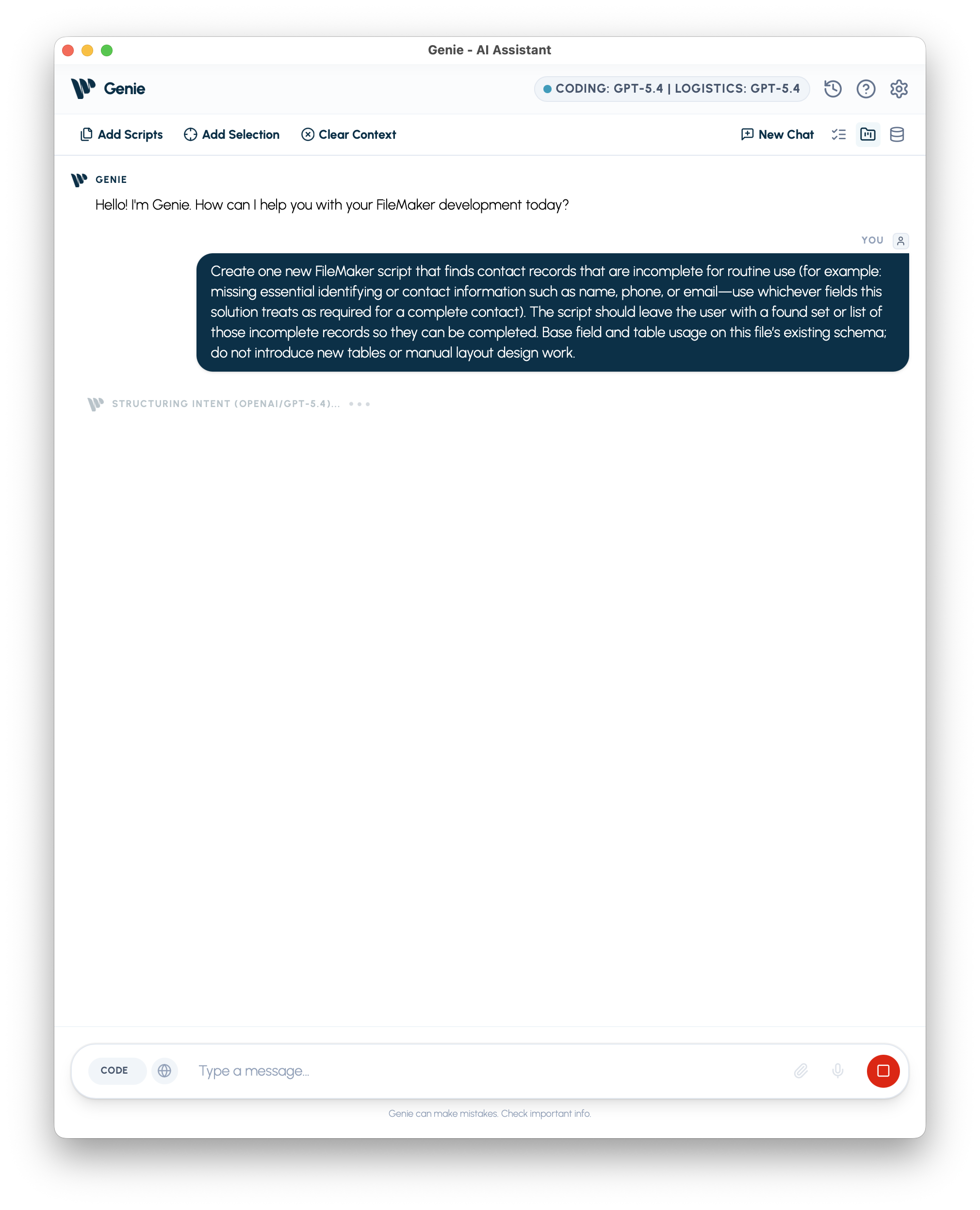 Workbench runs through the same review path as in-app CODE work.