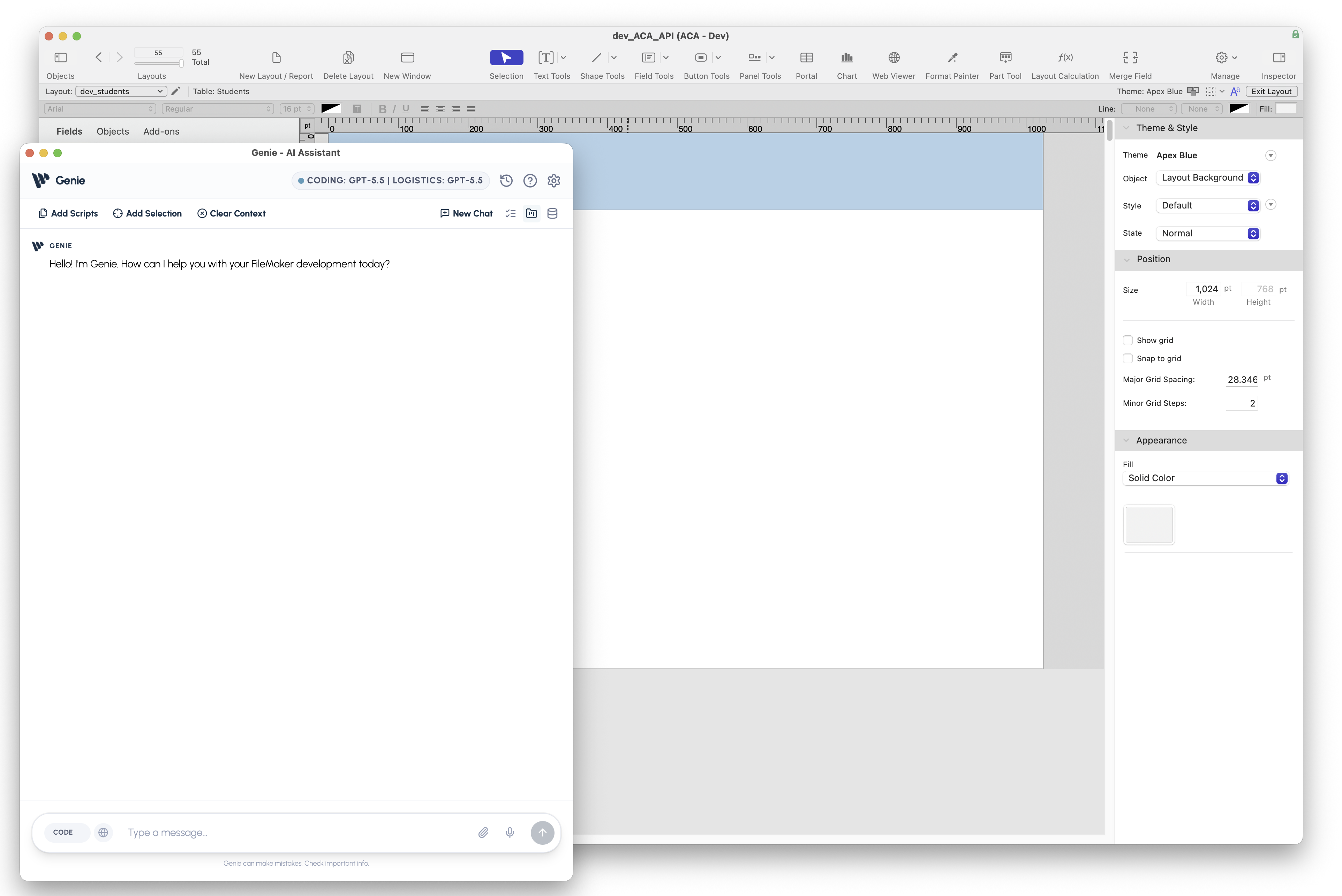 Launch Genie from your FileMaker environment to begin the Local MCP setup.